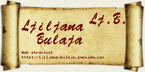 Ljiljana Bulaja vizit kartica